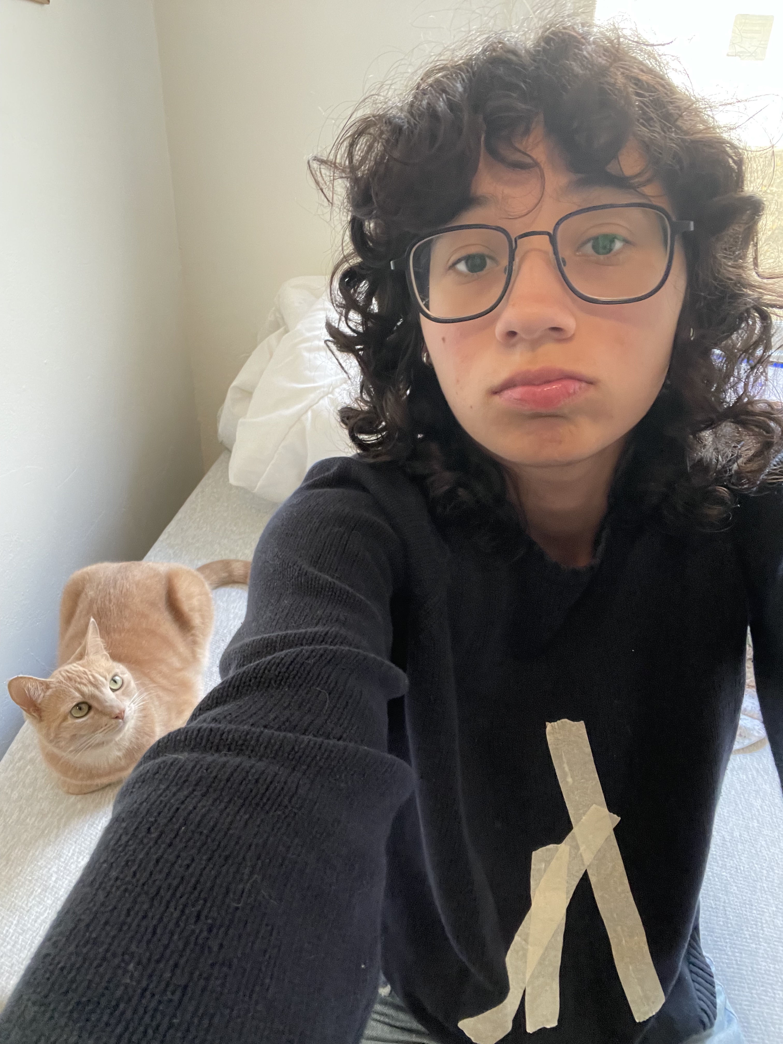 coconut and i waiting for the dryer