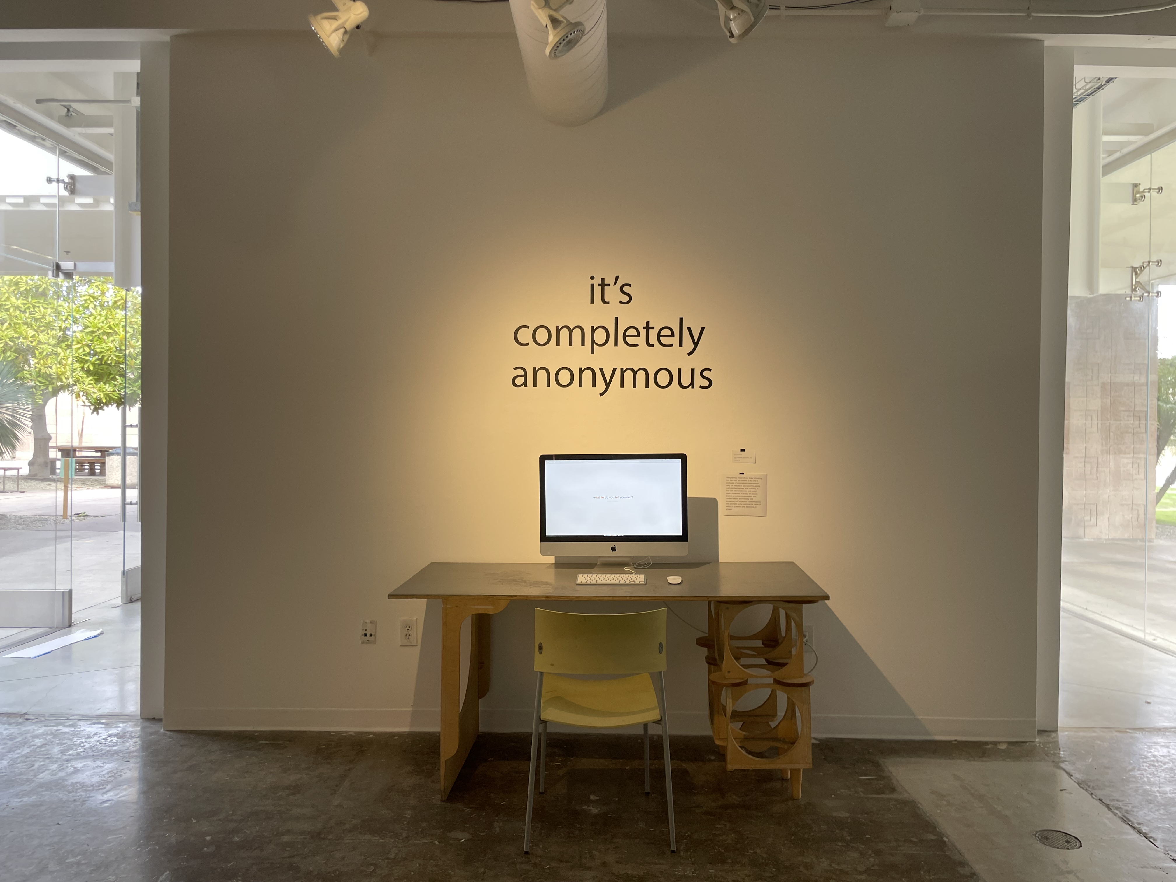 its completely anonymous irl